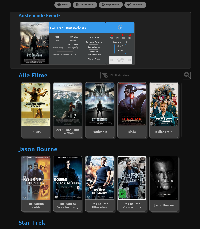 External page: The homepage of my project MovieCollection.